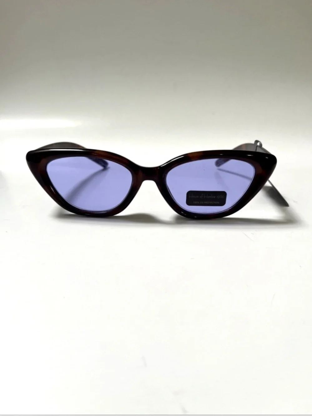 House of Harlow 1960 Slim Cat Eye Sunglasses Tortoise Shell NWT Blue Lens